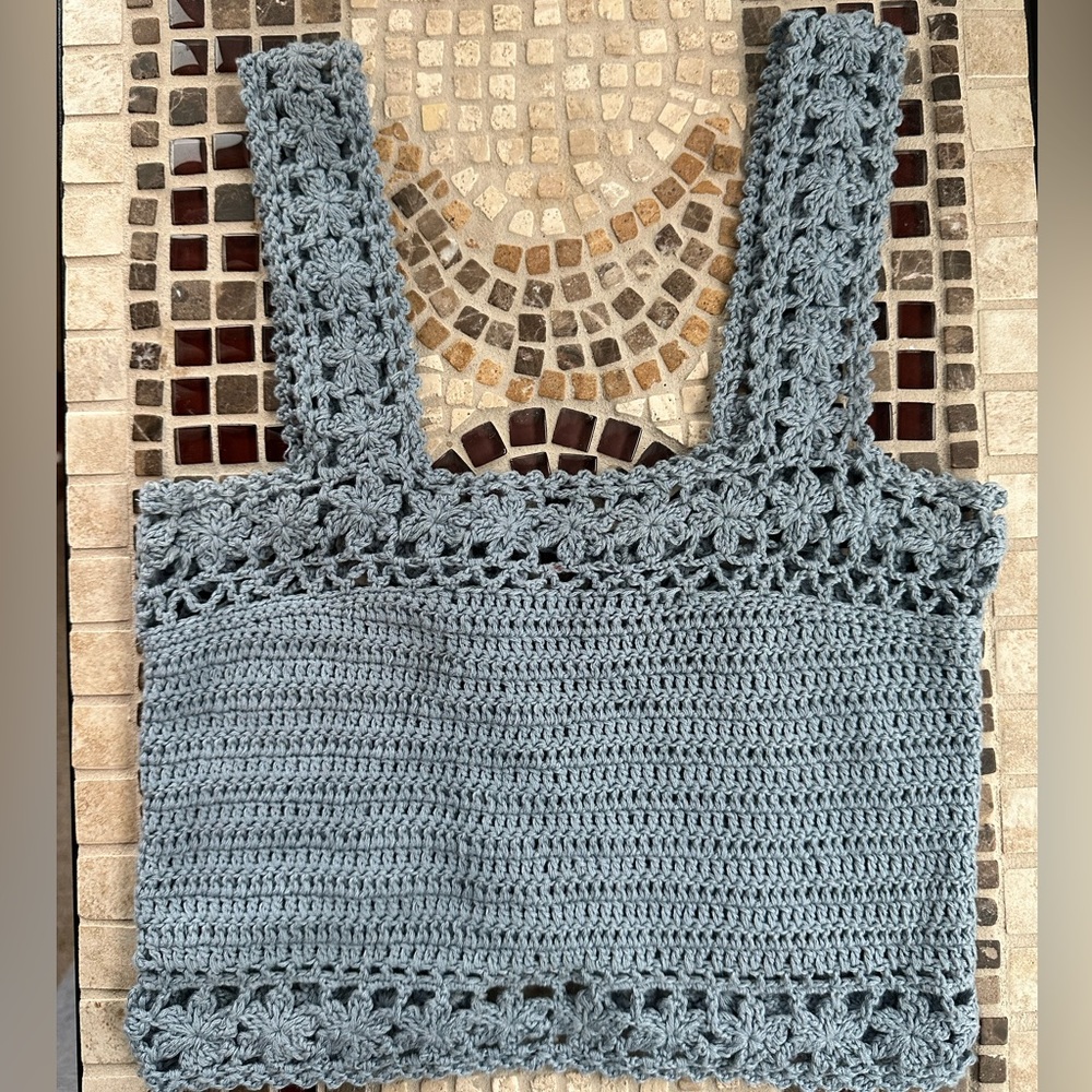 Crochet Blue Top